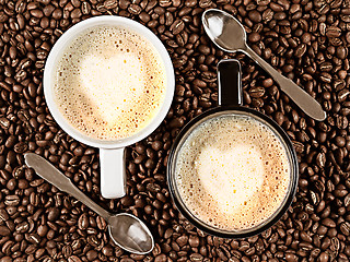 Image showing Caffe Latte for two