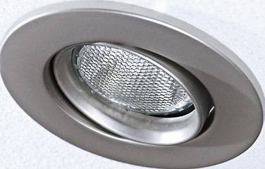 Image showing Pot light in ceiling tile