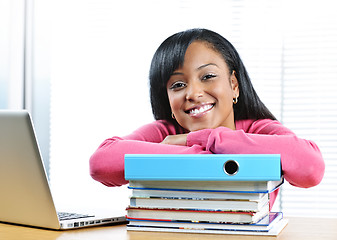 Image showing Female student studying