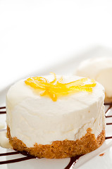 Image showing  lemon mousse served whith lemon peel on top