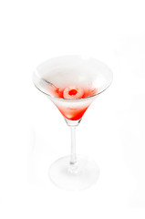 Image showing Lychee martini cocktail  isolated on white background