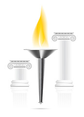 Image showing Olympic torch with flame