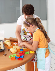 Image showing Baking cookies