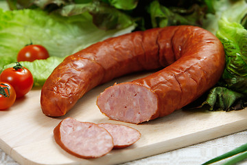 Image showing smoked sausage