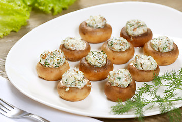 Image showing stuffed champignon