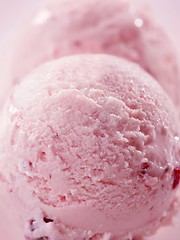 Image showing pink strawberry ice cream