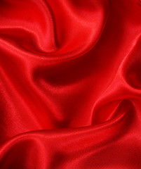 Image showing Smooth Red Silk as background 