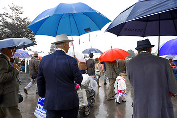 Image showing Goodwood revival visitors.