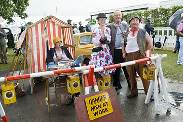 Image showing Goodwood revival visitors.