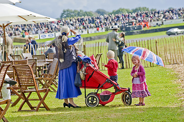 Image showing Goodwood revival visitors.