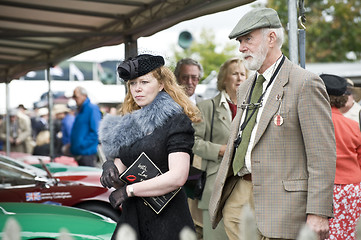 Image showing Goodwood revival visitors.