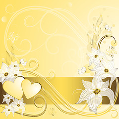 Image showing Gold valentine frame