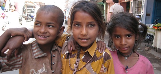 Image showing Indian street kids