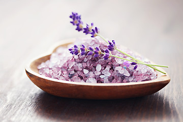 Image showing lavender bath salt