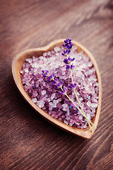 Image showing lavender bath salt