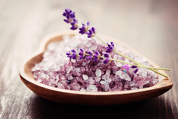 Image showing lavender bath salt
