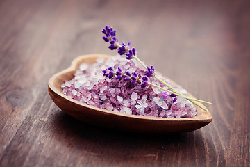 Image showing lavender bath salt