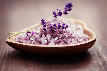 Image showing lavender bath salt