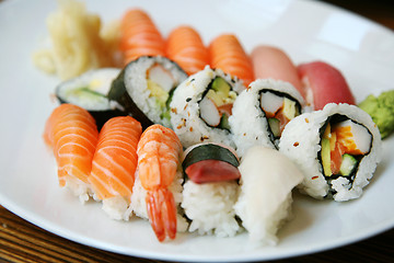 Image showing plate of sushi