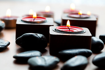 Image showing Candles and stones
