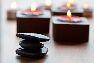 Image showing Candles and stones