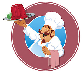 Image showing COOK WITH RASPBERRY PUDDING