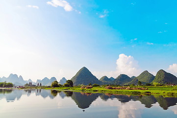 Image showing Li river in Yangshuo