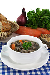 Image showing liver spaetzle soup