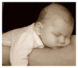 Image showing Baby snoozing