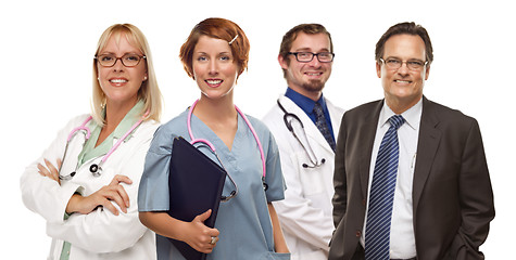 Image showing Group of Doctors or Nurses on a White Background