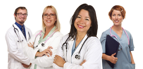 Image showing Group of Doctors or Nurses on a White Background