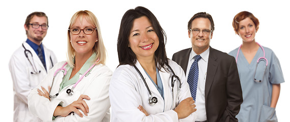 Image showing Group of Doctors or Nurses on a White Background