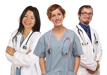 Image showing Group of Doctors or Nurses on a White Background