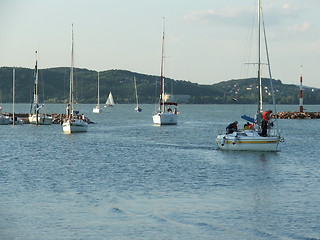 Image showing sailer boats