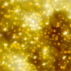 Image showing Glittery gold Christmas background. EPS 8