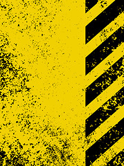 Image showing A grungy and worn hazard stripes texture. EPS 8