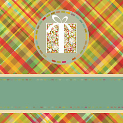 Image showing Christmas tartan background. EPS 8