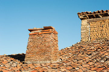 Image showing Medieval rooftop