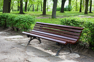 Image showing wooden bench