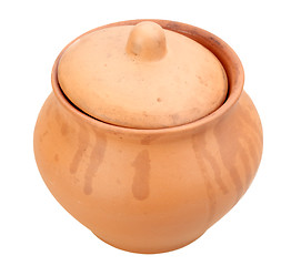 Image showing One a closed ceramic grunge pot