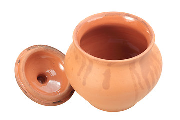 Image showing One a open ceramic grunge pot