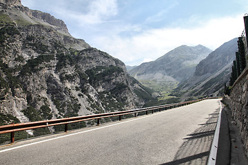 Image showing Alpine road in Italy