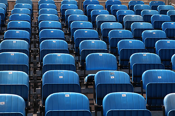Image showing Blue chairs