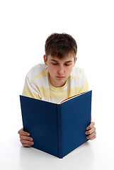 Image showing Boy reading learning studying