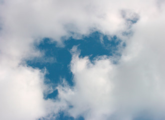 Image showing White clouds and blue sky