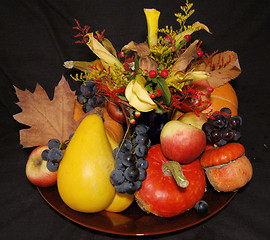 Image showing Autumn pumpkin composition