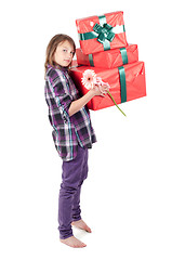 Image showing Teenager girl in studio