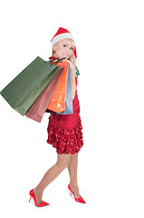 Image showing Happy woman with Christmas presents