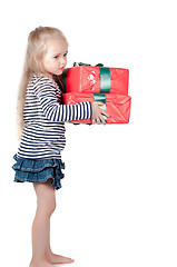 Image showing Little cute girl in studio