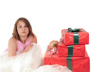 Image showing Teenager girl in studio